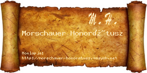 Morschauer Honorátusz névjegykártya